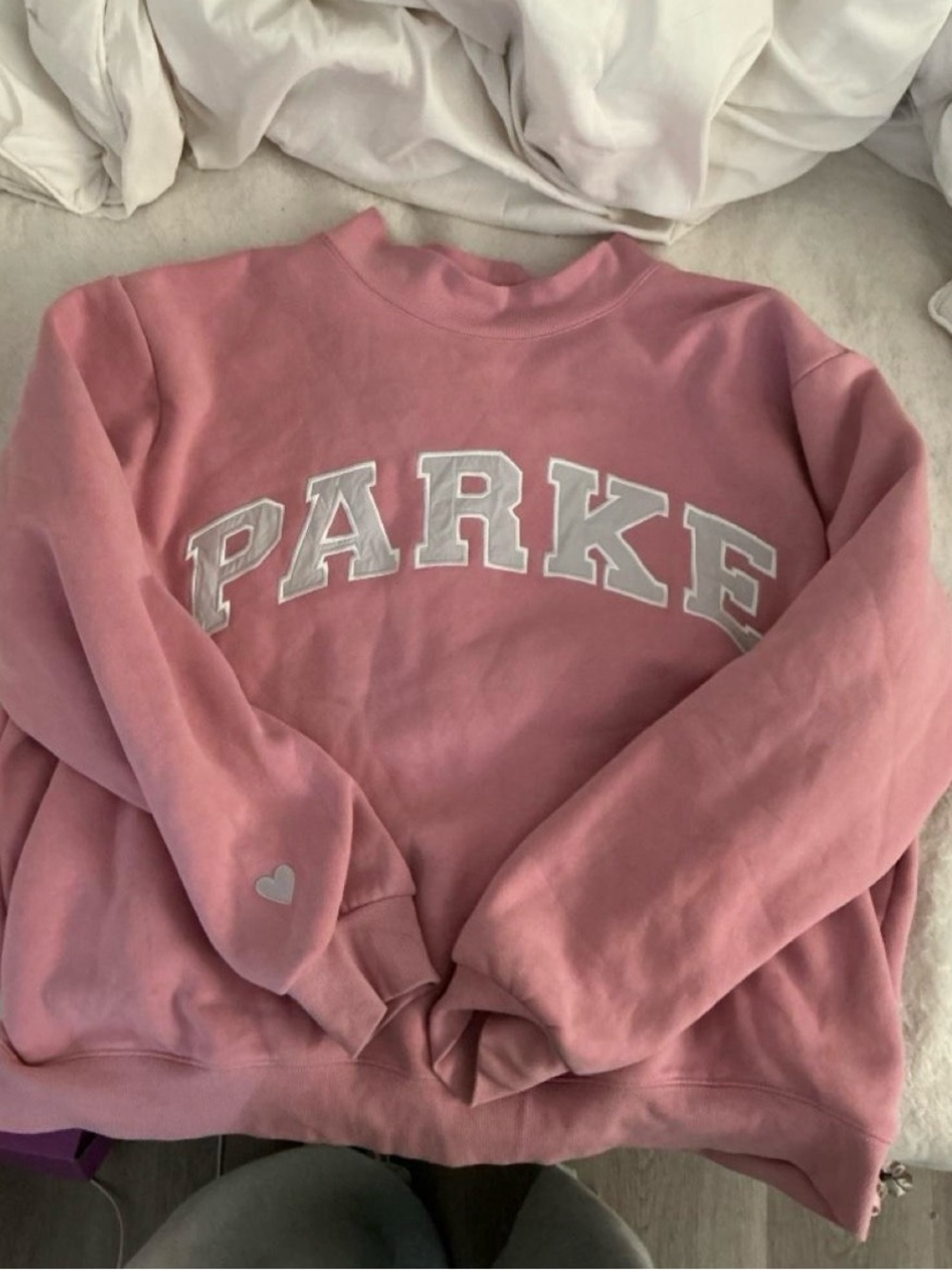 Parke mockneck in blush from V-day drop